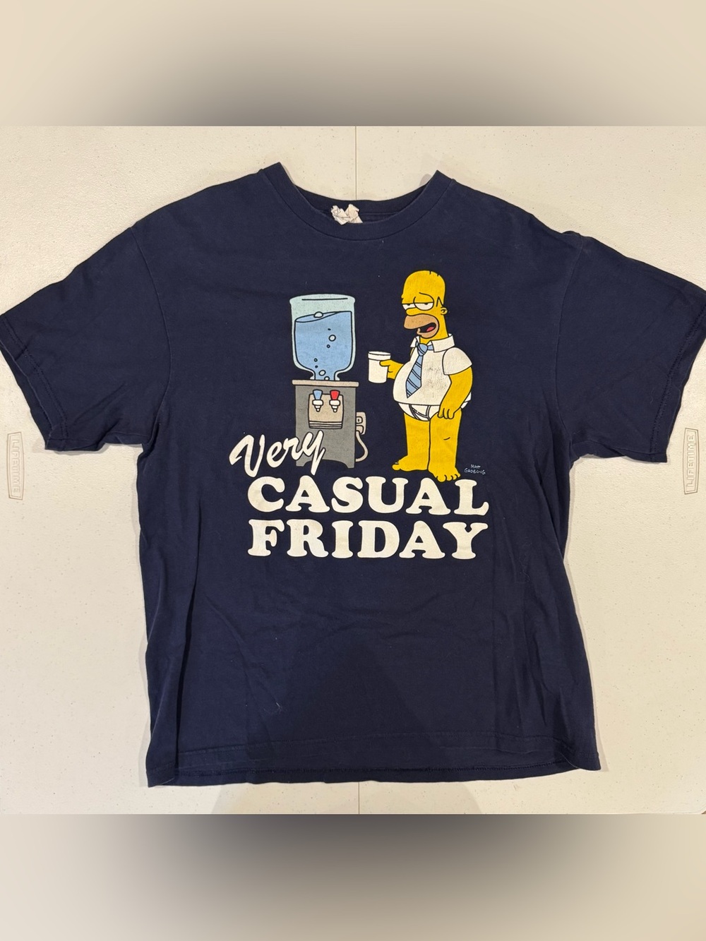 Vintage Y2K Simpsons Very Casual Friday t shirt size Large